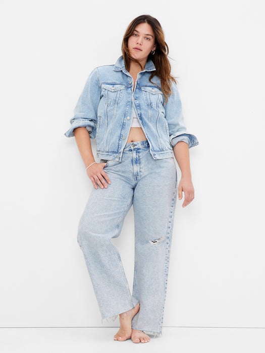 Low Rise Stride Wide-Leg Jeans