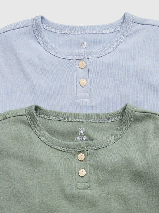 Kids 100% Organic Cotton Henley PJ Set (2-Pack)