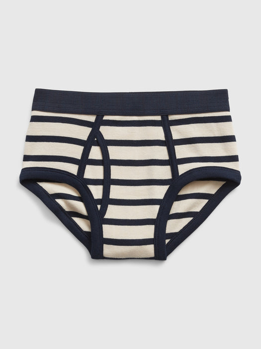 Kids 100% Organic Cotton Stripe Briefs (4-Pack)
