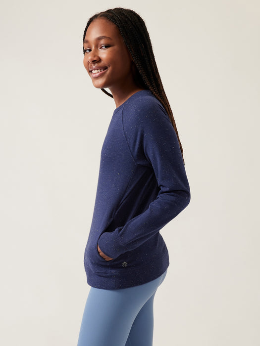 Warm Up Textured Sweatshirt