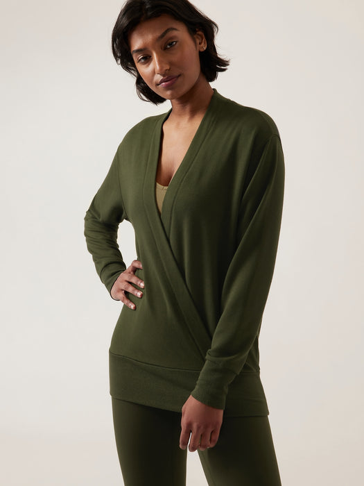 Purana V&#45Neck Wrap Sweatshirt