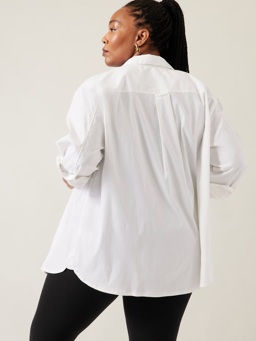 Oversized Poplin Top