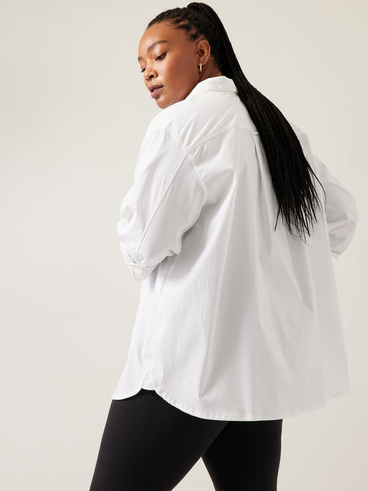 Oversized Poplin Top