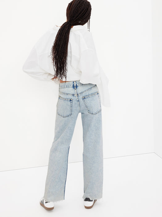Low Rise Stride Wide-Leg Jeans