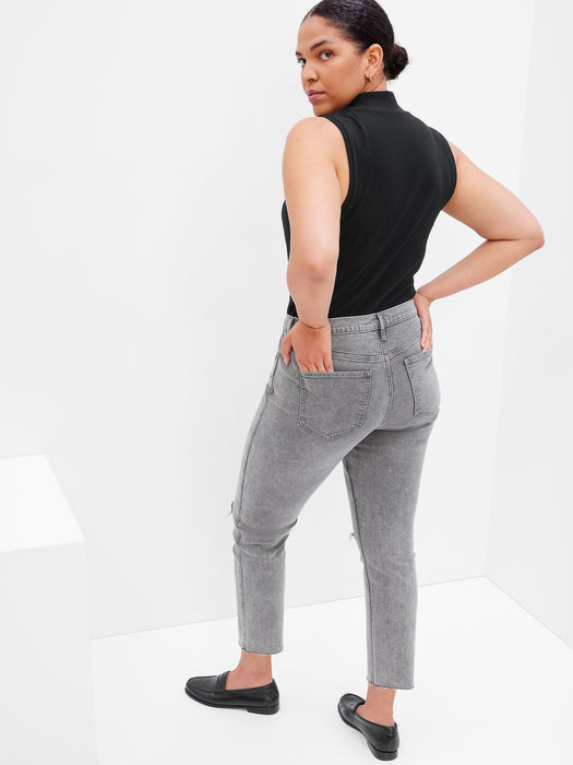Mid Rise Vintage Slim Jeans with Washwell