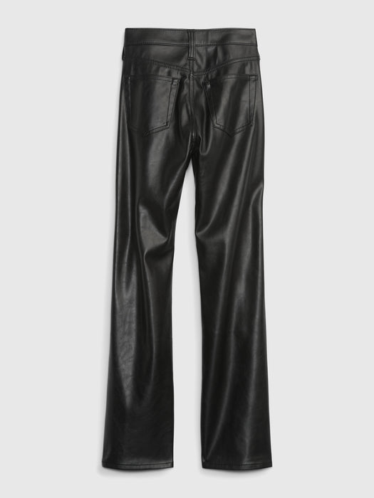 Kids High Rise Vegan Leather '90s Loose Pants