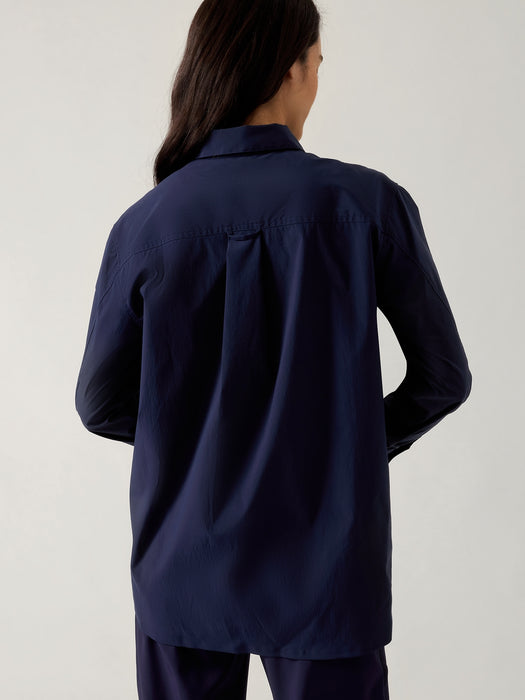 Oversized Poplin Top