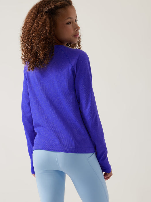 Athleta Girl Power Up Shimmer Top