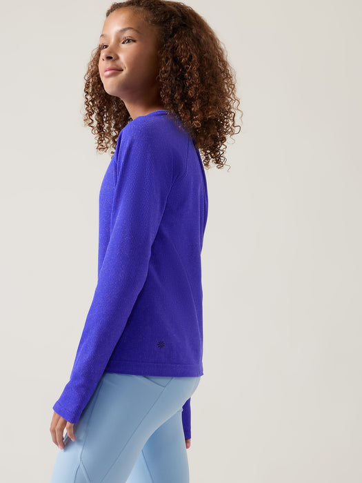 Athleta Girl Power Up Shimmer Top
