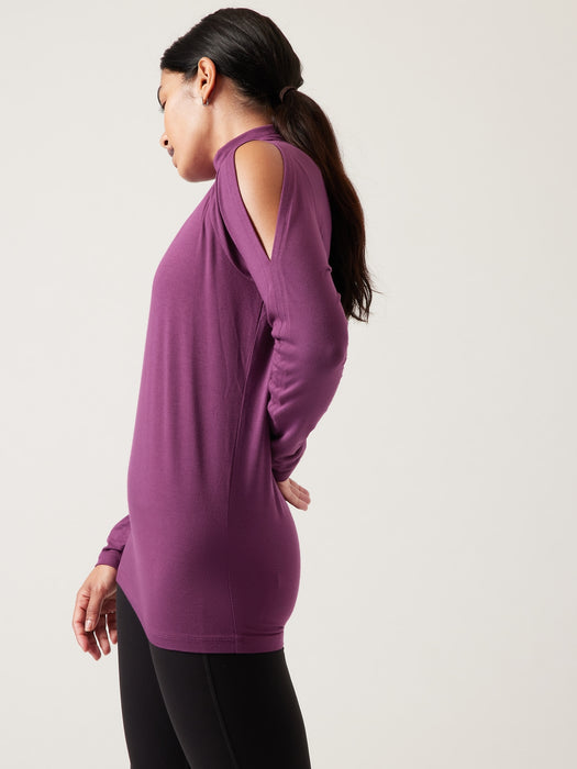 Cold Shoulder Turtleneck