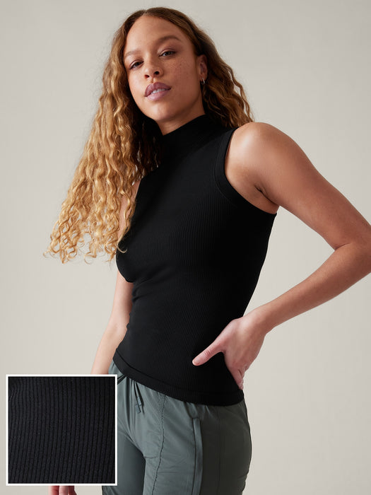 Renew Seamless Mock Neck Tank