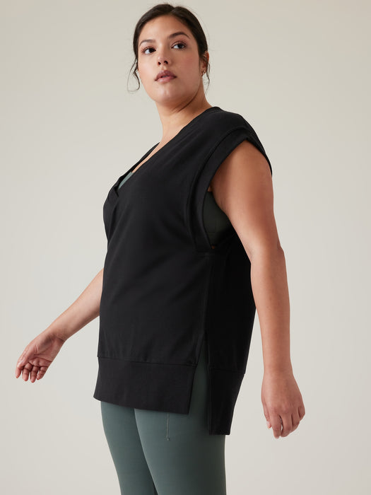 Retroterry V&#45Neck Sweatshirt Tee