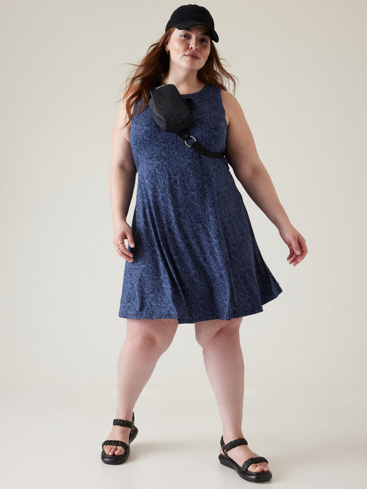 Santorini Thera Printed Dress