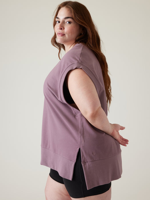 Retroterry V&#45Neck Sweatshirt Tee