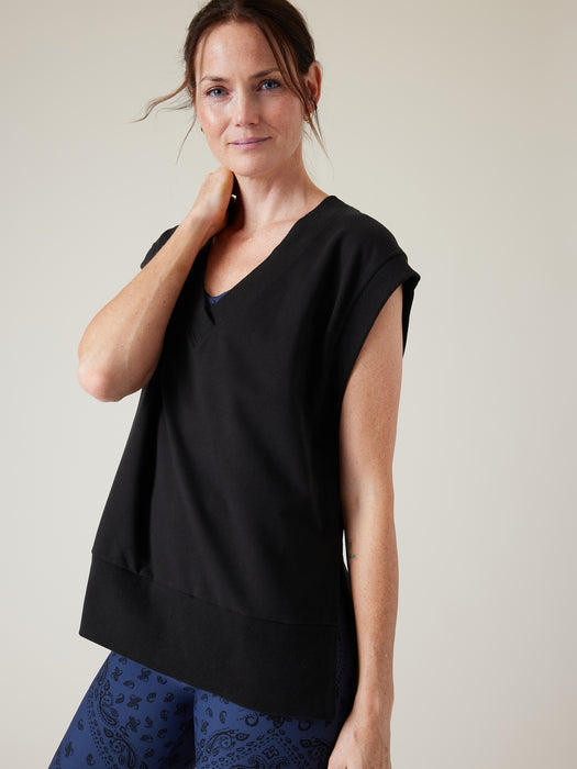 Retroterry V&#45Neck Sweatshirt Tee