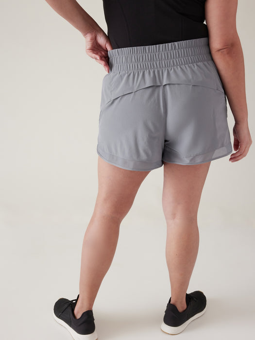 High Rise Mesh Racer Run 3&#34 Short