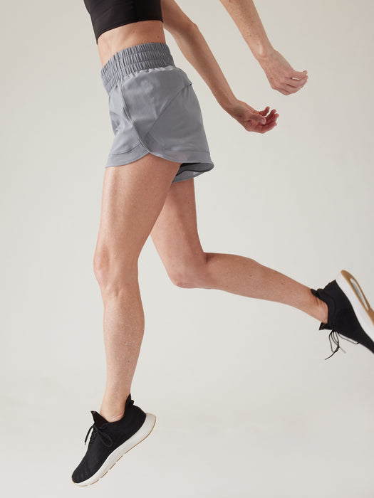 High Rise Mesh Racer Run 3&#34 Short