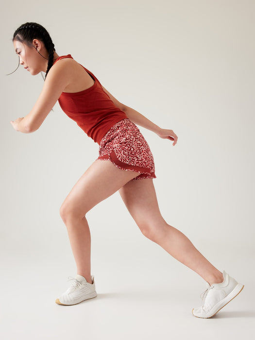 High Rise Mesh Racer Run 3" Short