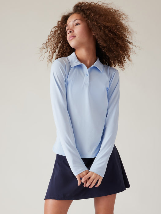 Athleta Girl School Day Long Sleeve Polo