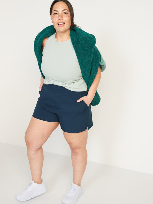 High-Waisted StretchTech Shorts for Women -- 3.5-inch inseam