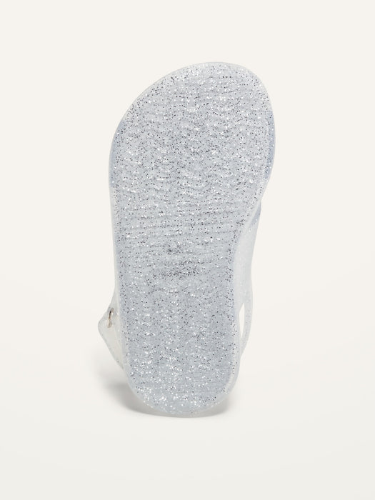 Cross-Strap Jelly Sandals for Toddler Girls