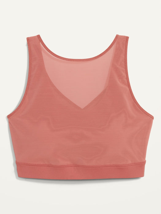 Medium Support PowerSoft Layered-Mesh Sports Bra for Women