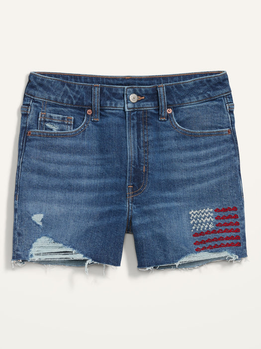 High-Waisted OG Cut-Off Jean Shorts -- 3-inch inseam