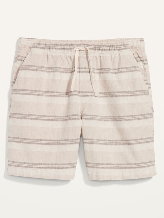 Linen-Blend Jogger Shorts for Men -- 7-inch inseam