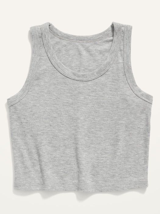 Cropped UltraLite Rib-Knit Performance Tank for Girls