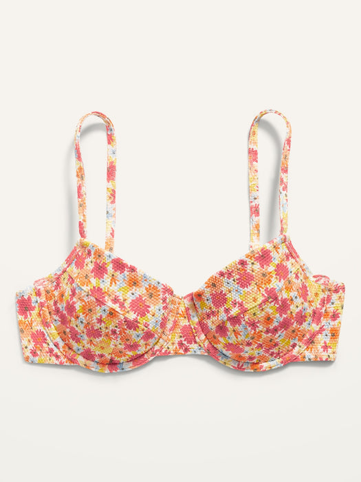 Piqué Underwire Bikini Swim Top for Women