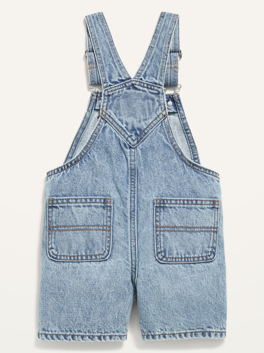 Unisex Slouchy Straight Jean Shortalls for Toddler