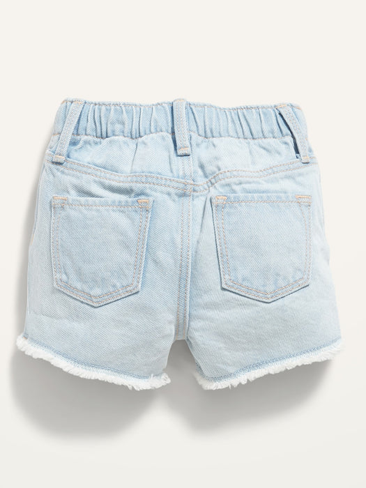 Light-Wash Jean Cut-Off Shorts for Baby