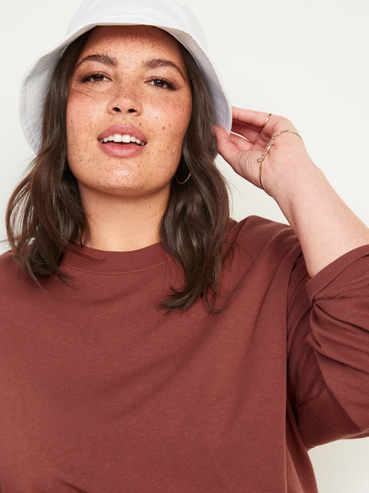 Cropped Vintage French-Terry Sweatshirt for Women