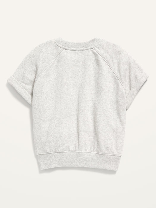 Short-Sleeve Crew-Neck Sweatshirt for Girls
