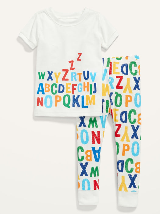 Unisex Printed Pajama Set for Toddler & Baby