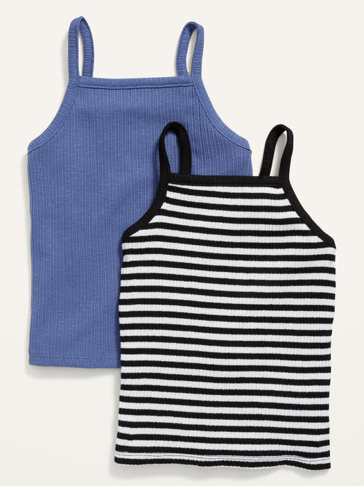 Patterned Rib-Knit Cami 2-Pack for Girls