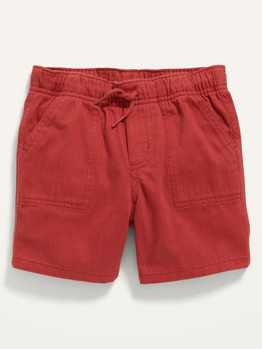 Functional Drawstring Pull-On Workwear Shorts for Toddler Boys