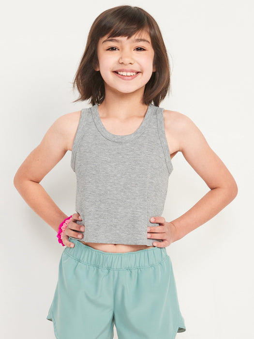 Cropped UltraLite Rib-Knit Performance Tank for Girls