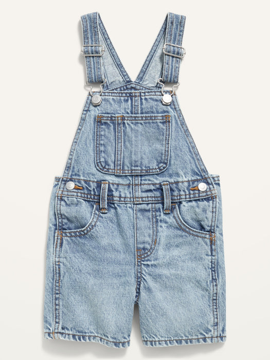 Unisex Slouchy Straight Jean Shortalls for Toddler