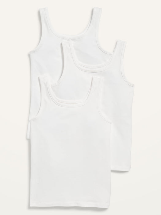Square-Neck Tank Top 3-Pack for Girls