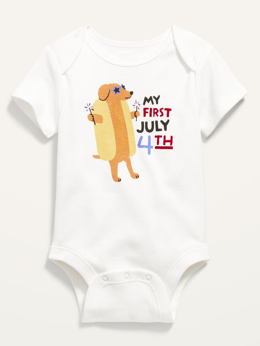 Unisex Short-Sleeve Graphic Bodysuit for Baby