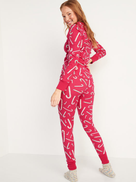 Matching Printed Thermal-Knit Pajama Leggings for Women