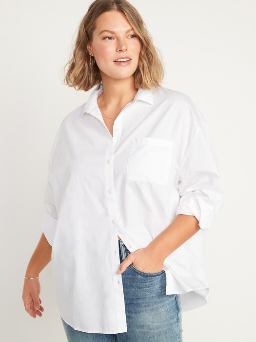 Oversized Boyfriend Long-Sleeve Shirt for Women
