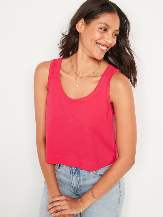 Vintage Cropped Tank Top for Women