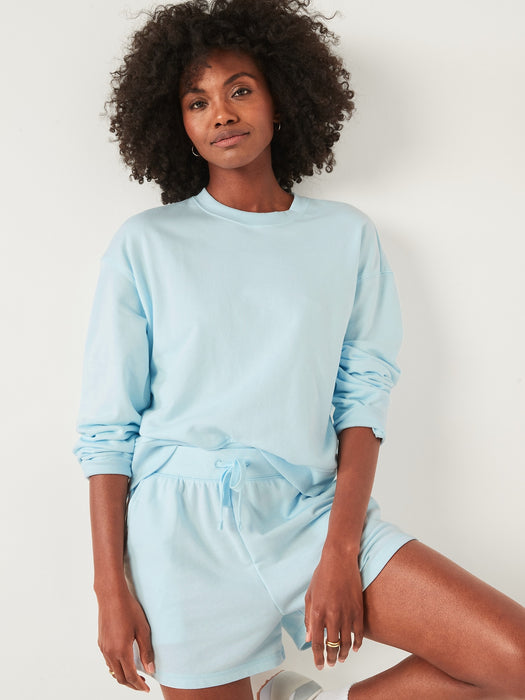 Cropped Vintage French-Terry Sweatshirt for Women