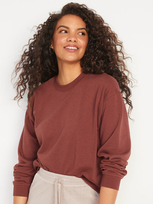 Cropped Vintage French-Terry Sweatshirt for Women