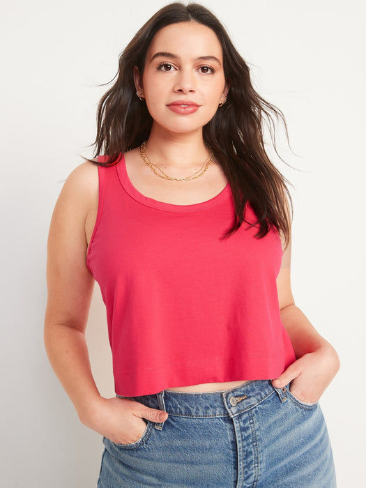 Vintage Cropped Tank Top for Women
