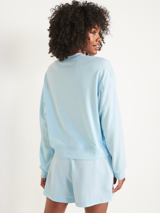 Cropped Vintage French-Terry Sweatshirt for Women