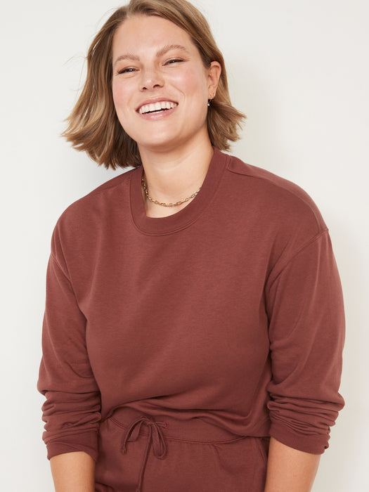 Cropped Vintage French-Terry Sweatshirt for Women