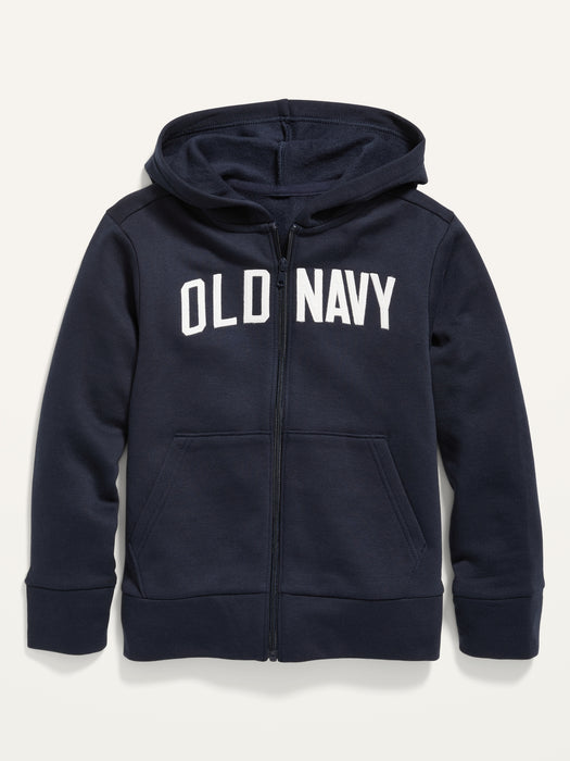 Gender-Neutral Logo Zip Hoodie for Kids